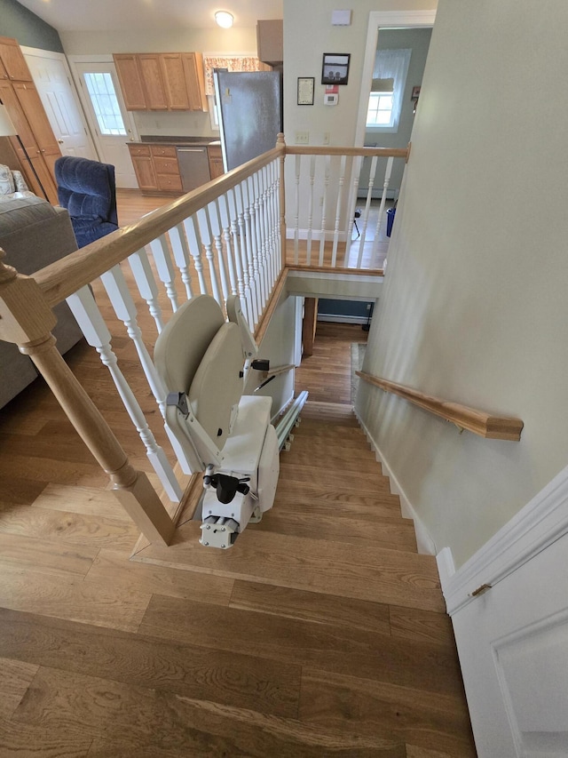101 Streamside Ln Unit 21, Bangor, ME 04401 - stairs featuring wood finished floors