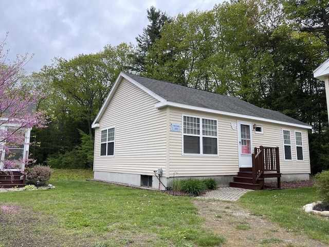 412 Post Rd Unit 253, Wells, ME 04090 - manufactured / mobile home featuring a front yard and roof with shingles