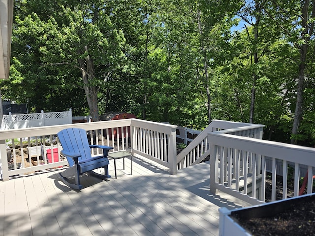 5 Roland Ave, Lewiston, ME 04240 - view of wooden terrace