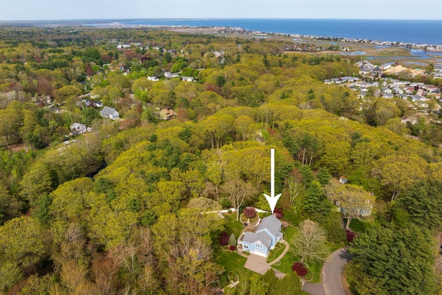 31 Rebecca Rd, Ogunquit, ME 03907 - aerial overview of property's location featuring a forest and a nearby body of water