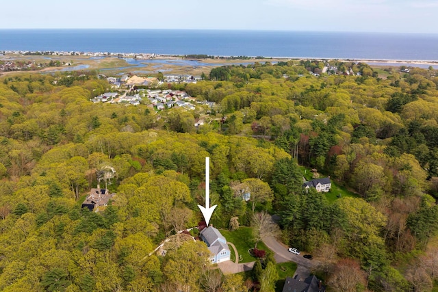 31 Rebecca Rd, Ogunquit, ME 03907 - aerial overview of property's location with a forest and a nearby body of water