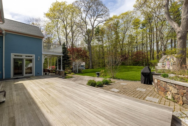 31 Rebecca Rd, Ogunquit, ME 03907 - wooden terrace with a lawn and grilling area