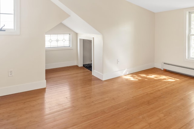 185 Depot Rd, Eliot, ME 03903 - additional living space featuring light wood-style flooring, baseboards, and baseboard heating