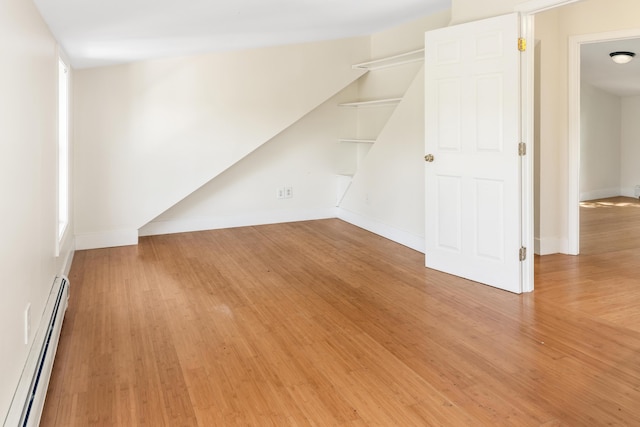 185 Depot Rd, Eliot, ME 03903 - empty room featuring baseboard heating, light wood-type flooring, and baseboards