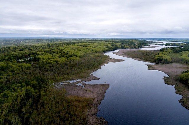 31 Lakeview Dr, West Bath, ME 04530 - drone / aerial view of a heavily wooded area and a nearby body of water