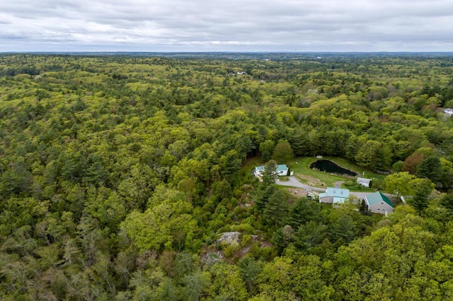 31 Lakeview Dr, West Bath, ME 04530 - aerial view of property and surrounding area with a heavily wooded area