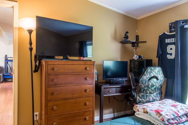 31 Lakeview Dr, West Bath, ME 04530 - bedroom featuring ornamental molding and wood finished floors