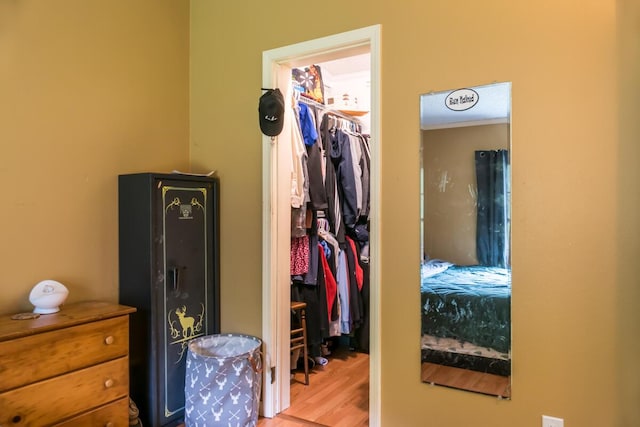 31 Lakeview Dr, West Bath, ME 04530 - bedroom with a spacious closet, wood finished floors, and a closet