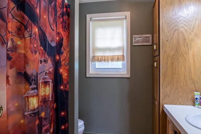 31 Lakeview Dr, West Bath, ME 04530 - bathroom with vanity and toilet
