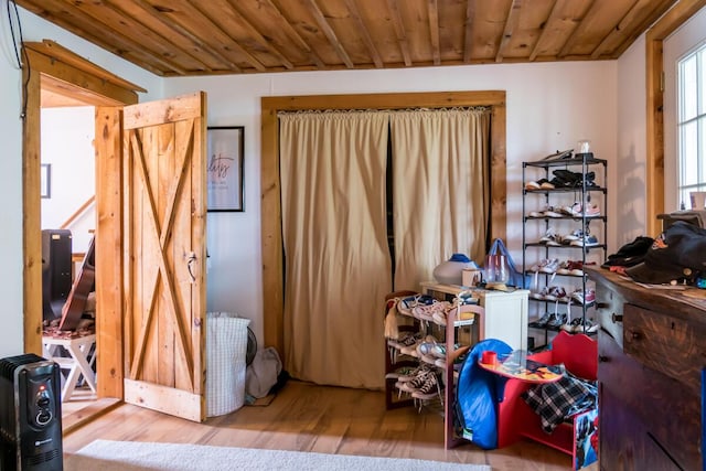 31 Lakeview Dr, West Bath, ME 04530 - miscellaneous room featuring wood finished floors and wooden ceiling