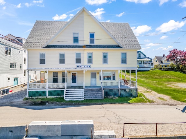 27 Ocean Ave Extension Unit 2, York, ME 03909 - view of front of house with covered porch and a shingled roof