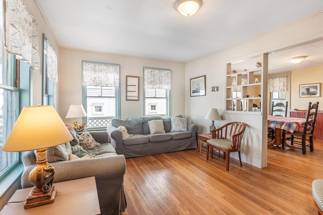 27 Ocean Ave Extension Unit 2, York, ME 03909 - living area with hardwood / wood-style floors and ornamental molding