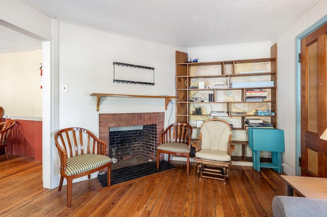 27 Ocean Ave Extension Unit 2, York, ME 03909 - living area with hardwood / wood-style flooring and a fireplace