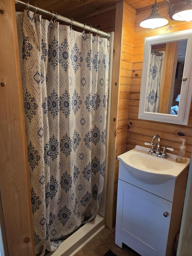 101 Brooks & Dunn Road, Otis, ME 04605 - bathroom featuring vanity and a shower with curtain