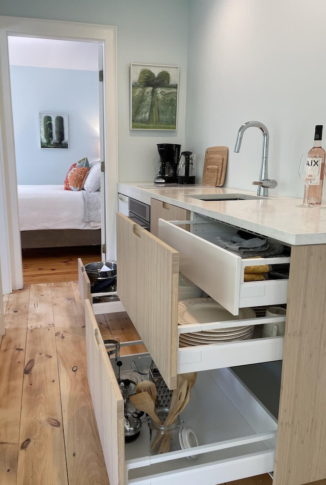 67 Pascal Ave, Rockport, ME 04856 - bar with a sink and light wood-style flooring