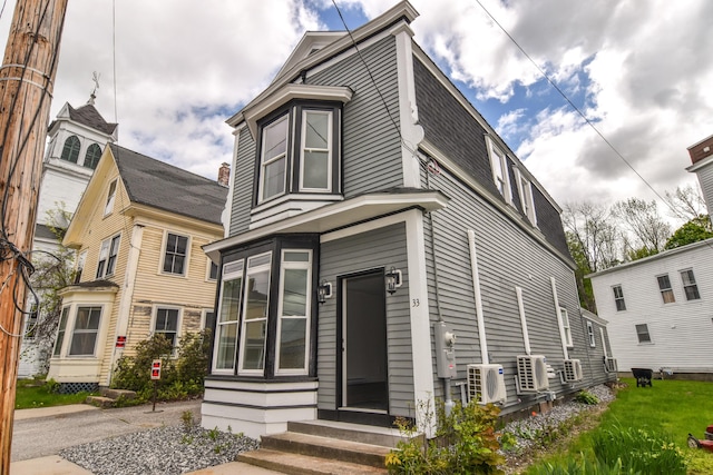 33 Main St, Cornish, ME 04020 - view of front of property with entry steps and ac unit