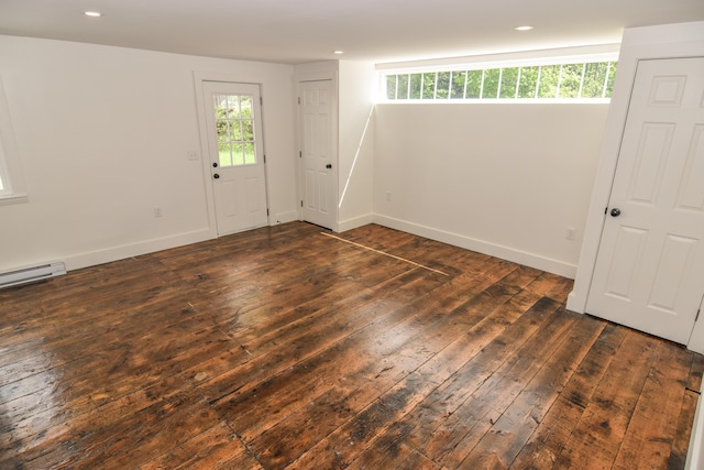 33 Main St, Cornish, ME 04020 - foyer featuring hardwood / wood-style floors, healthy amount of natural light, baseboards, and recessed lighting