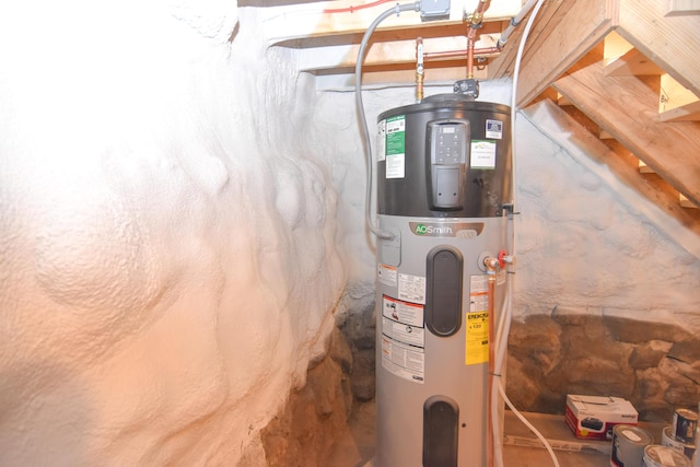33 Main St, Cornish, ME 04020 - utility room featuring water heater