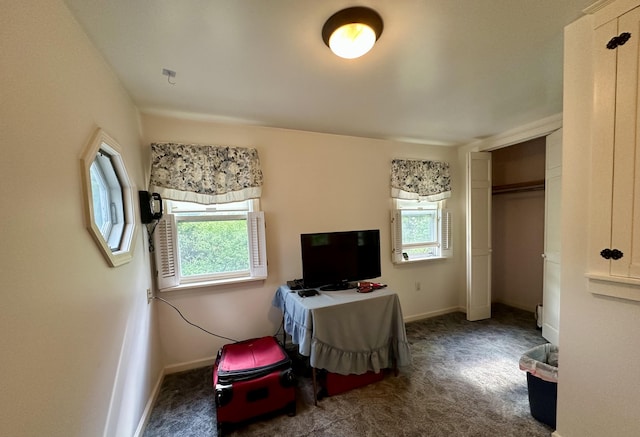 217 Jackson Rd, Monroe, ME 04951 - bedroom with carpet floors, baseboards, and a closet