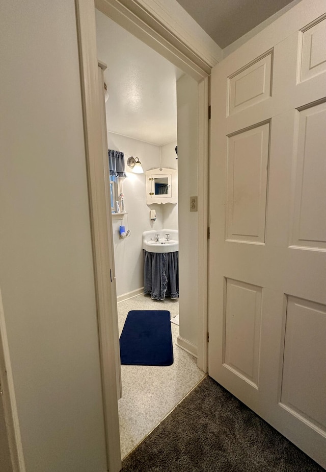 217 Jackson Rd, Monroe, ME 04951 - corridor with carpet and baseboards