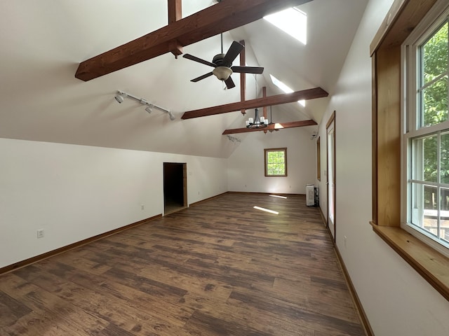 217 Jackson Rd, Monroe, ME 04951 - bonus room with healthy amount of natural light, baseboards, and dark wood-type flooring