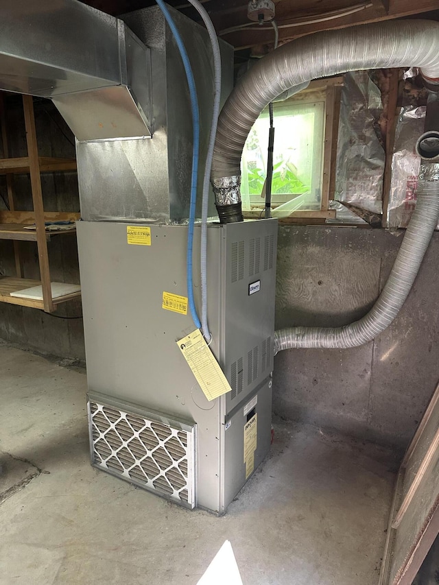 217 Jackson Rd, Monroe, ME 04951 - utility room with heating unit