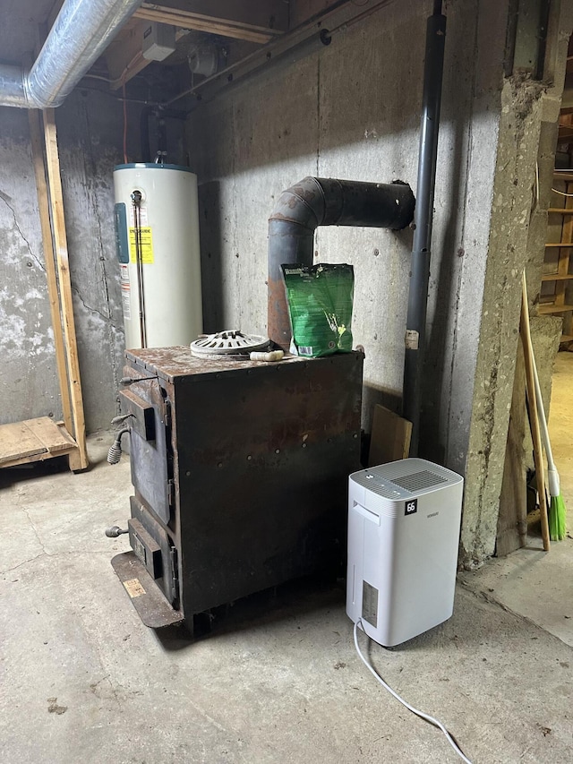 217 Jackson Rd, Monroe, ME 04951 - utility room with water heater