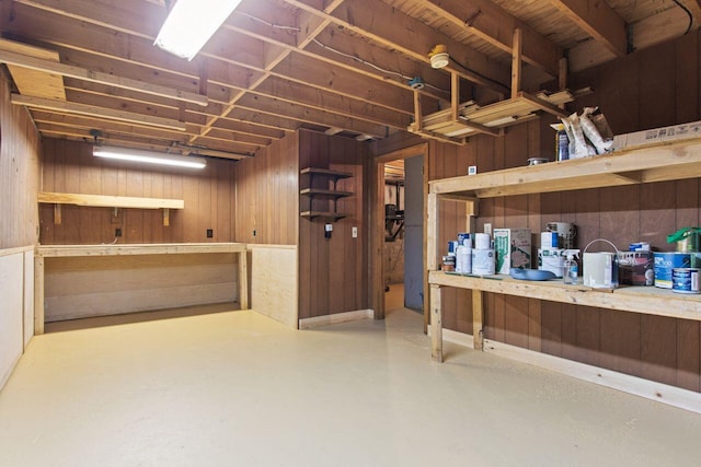 43 W Lynne Ave, Portland, ME 04103 - unfinished basement with wood walls