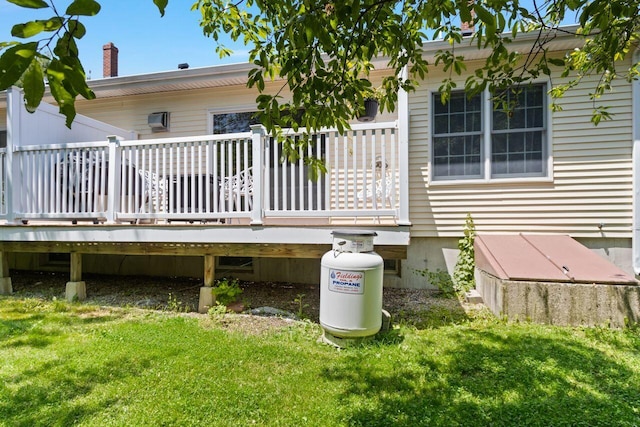 12 Kimberly Ct Unit 1, Portland, ME 04103 - rear view of house with a yard and a wooden deck