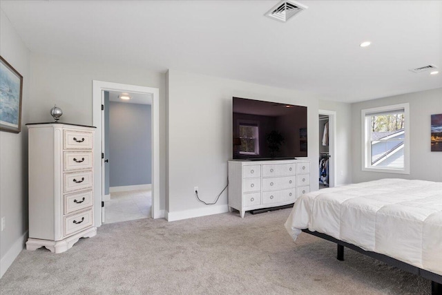 5 Cobblestone St Unit 53, Falmouth, ME 04105 - bedroom featuring carpet flooring, a spacious closet, baseboards, recessed lighting, and a closet