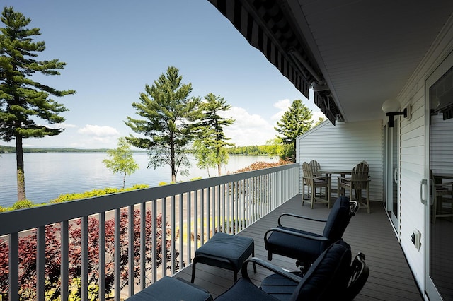 7 Goodridge Dr Unit 7, Naples, ME 04055 - wooden terrace with a water view