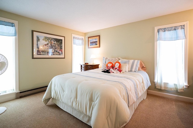 7 Goodridge Dr Unit 7, Naples, ME 04055 - carpeted bedroom with baseboard heating and baseboards