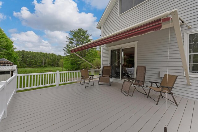 96 Grove St, Lewiston, ME 04240 - deck featuring a forest view