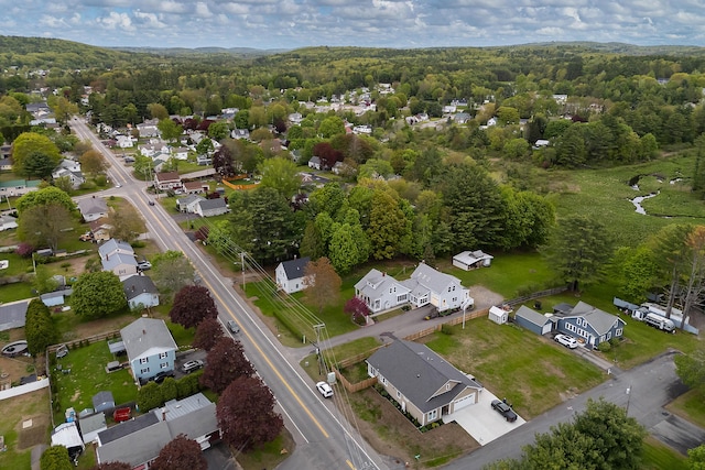 96 Grove St, Lewiston, ME 04240 - aerial view of property's location with nearby suburban area and a forest