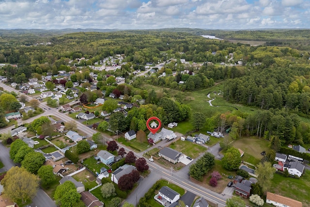 96 Grove St, Lewiston, ME 04240 - aerial overview of property's location featuring a forest