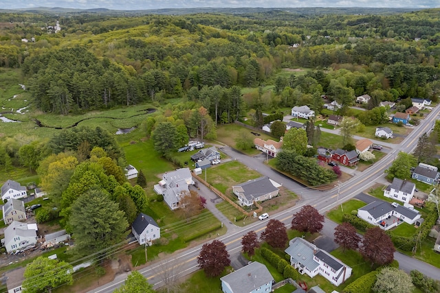 96 Grove St, Lewiston, ME 04240 - aerial view of property and surrounding area with a heavily wooded area and nearby suburban area
