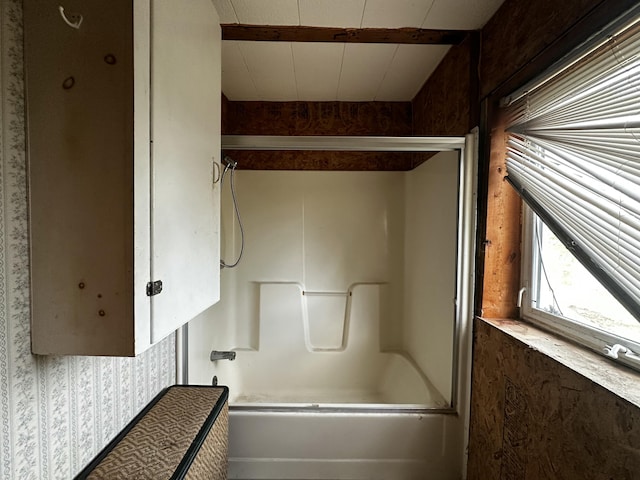 29 Exchange St, Presque Isle, ME 04769 - bathroom featuring shower / bath combination with glass door