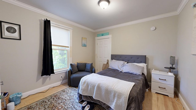 17 Wellman St, Lewiston, ME 04240 - bedroom with ornamental molding, wood finished floors, and baseboards