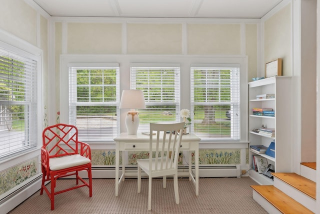 71 N St, Kennebunkport, ME 04046 - sunroom / solarium featuring plenty of natural light and baseboard heating