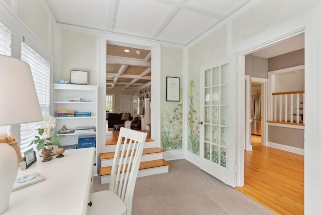 71 N St, Kennebunkport, ME 04046 - sunroom / solarium with coffered ceiling and beam ceiling
