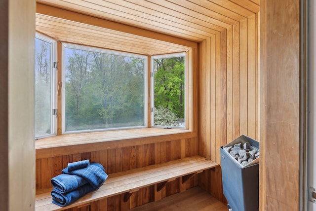 71 N St, Kennebunkport, ME 04046 - sauna featuring wooden walls and plenty of natural light
