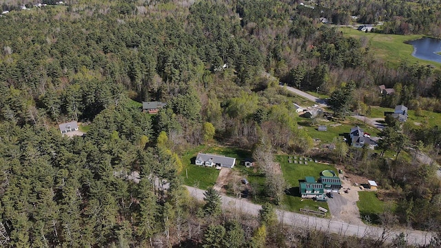 22 Meadow Rd, Hampden, ME 04444 - aerial view of property's location with a heavily wooded area and a large body of water