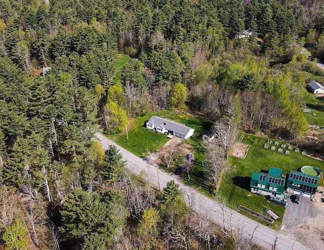 22 Meadow Rd, Hampden, ME 04444 - aerial view of property's location with a heavily wooded area