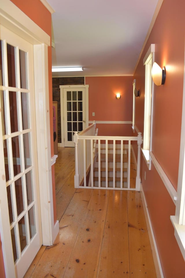 306 Campbell Rd, Leeds, ME 04263 - hallway with an upstairs landing and baseboards