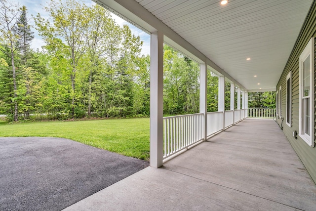 66 Mcnally Rd, Clinton, ME 04927 - porch featuring a yard