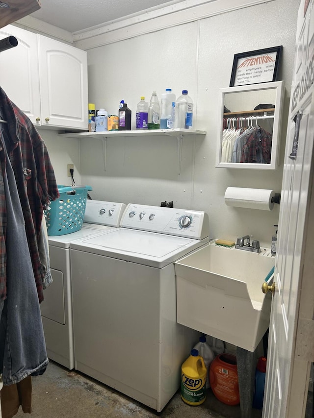 208 New Rd, Arundel, ME 04046 - laundry room featuring washer and clothes dryer and cabinet space
