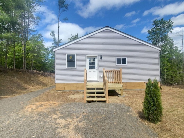 147 Keep Rd, Jay, ME 04239 - rear view of house featuring a wooden deck