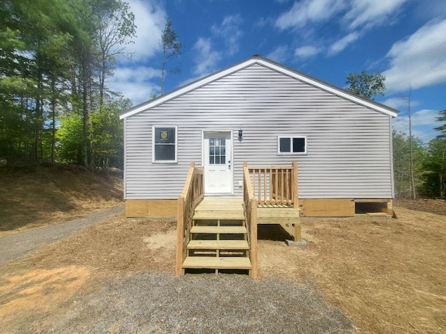 147 Keep Rd, Jay, ME 04239 - back of property with a wooden deck