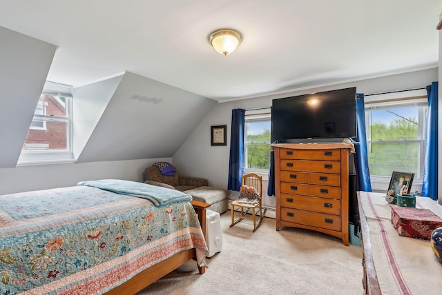 19 Cobbossee Ave, Gardiner, ME 04345 - bedroom with light colored carpet and vaulted ceiling