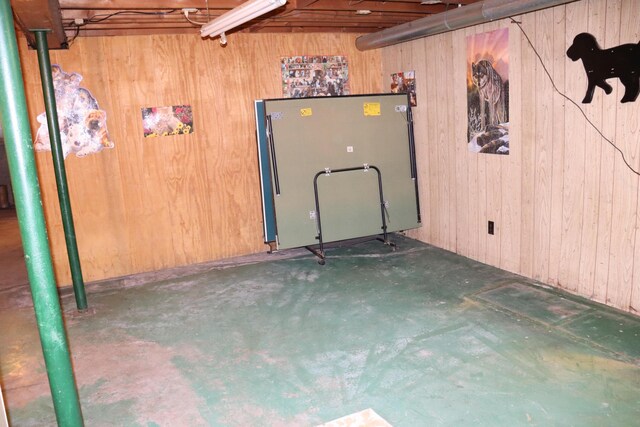 113 Pleasant St, Greenville, ME 04441 - basement featuring wooden walls